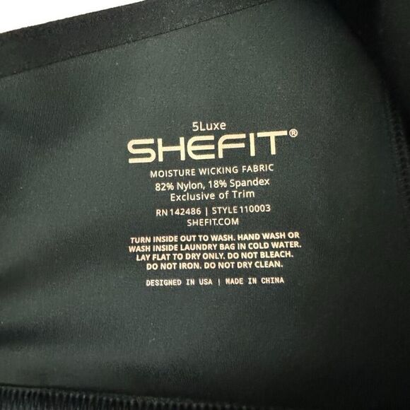 SHEFIT Flex Sports Bra Medium Impact Black Size 5 Luxe - Picture 3 of 5